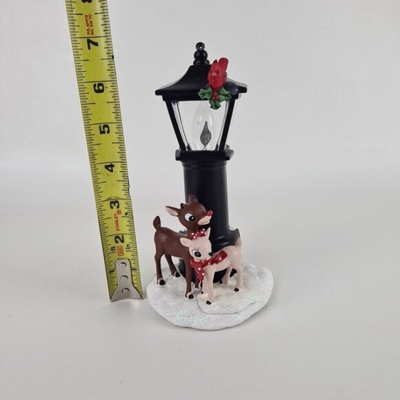 Roman Rudolph and Clarice 7.25" Resin Stone Flickering Christmas Night Light - Picture 3 of 9